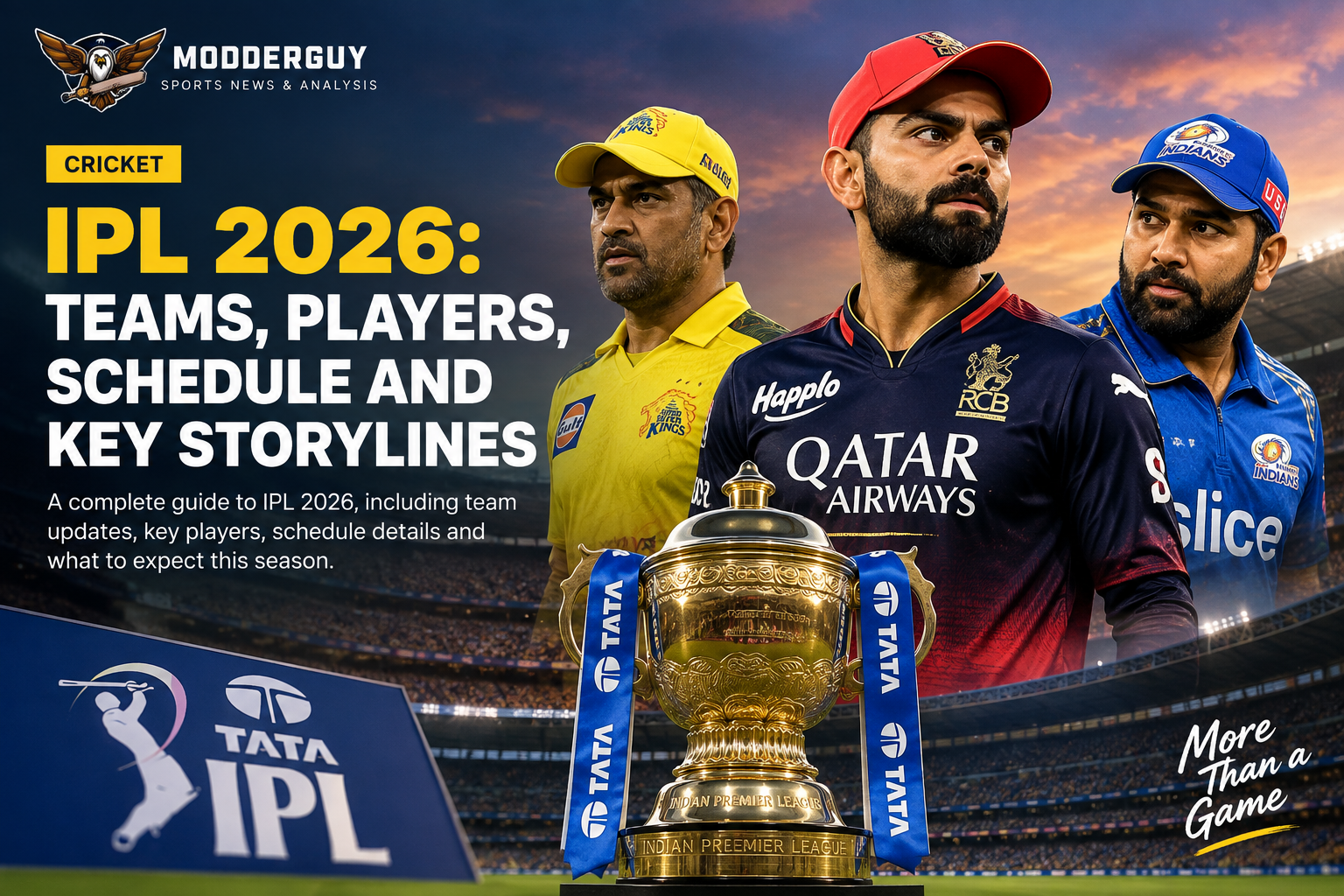Modern sports news hero visual